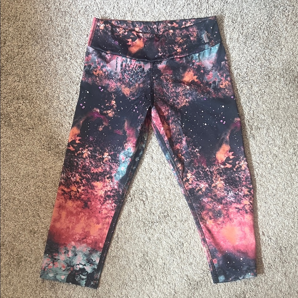 KOS USA Galaxy Capri Leggings - Multicolor